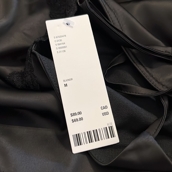 Satin Little Black Dress Mini LBD Lace Detail Spaghetti Strap V-Neck Medium M - Picture 5 of 8